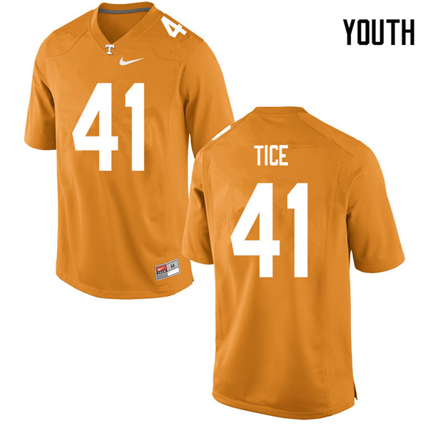 Youth #41 Ryan Tice Tennessee Volunteers College Football Jerseys Sale-Orange - Click Image to Close